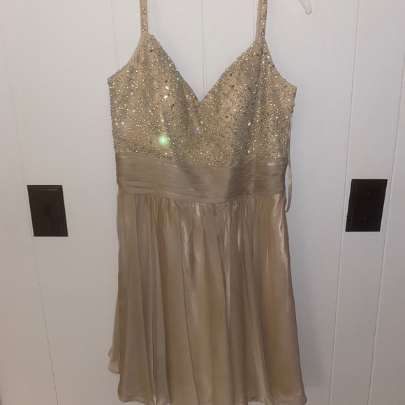 tan homecoming dresses